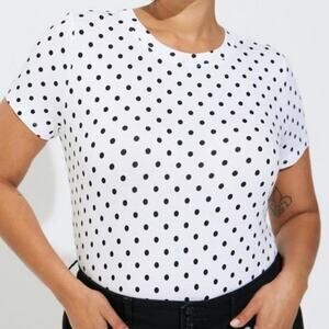 TORRID Polka Dot Super Soft Crew Neck Shirt Sz 3